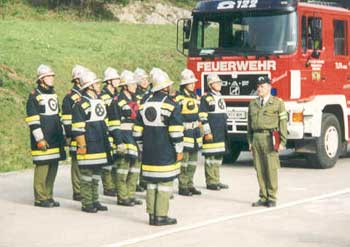Antreten vor dem Bewerter